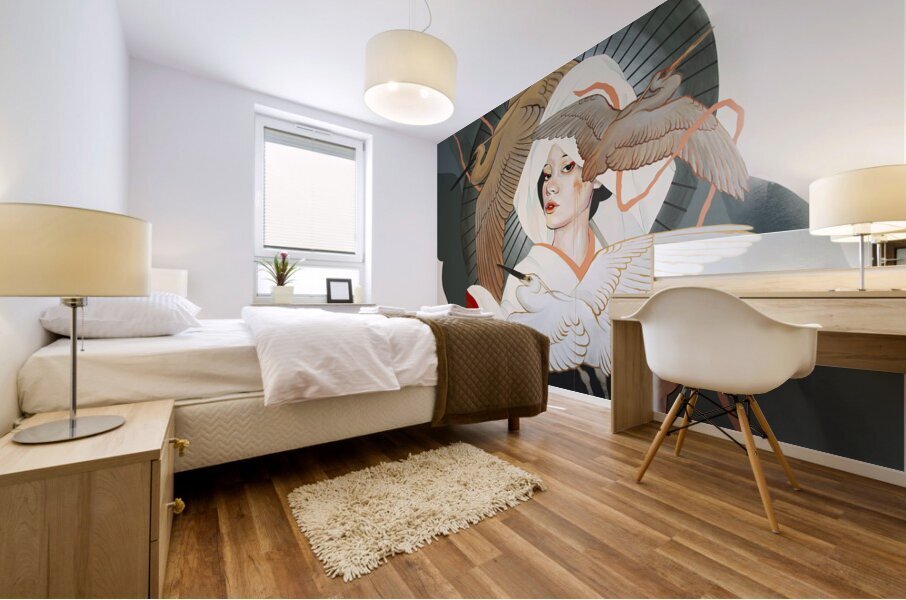 Heron Maiden Mural print