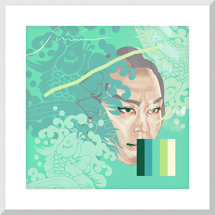 Kiwametsuki Banzui Chobe Picture Frame print