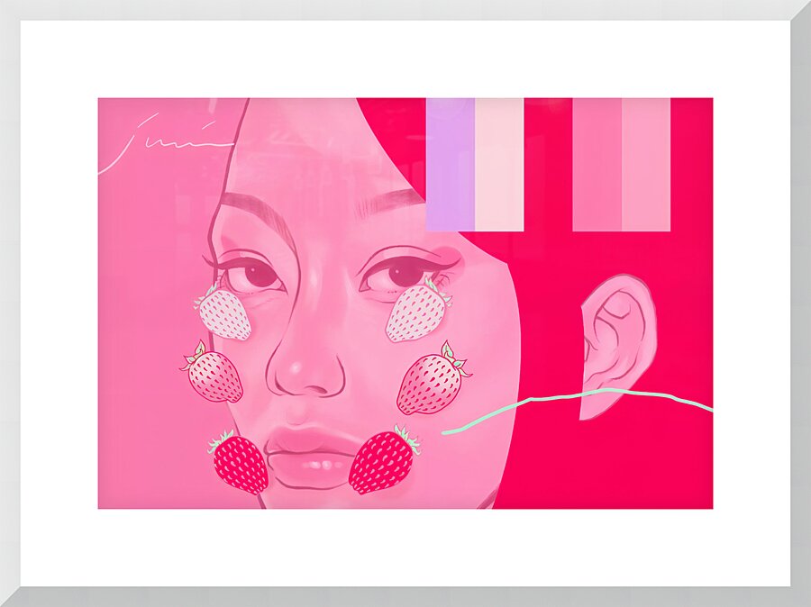 Strawberry Tears Picture Frame print